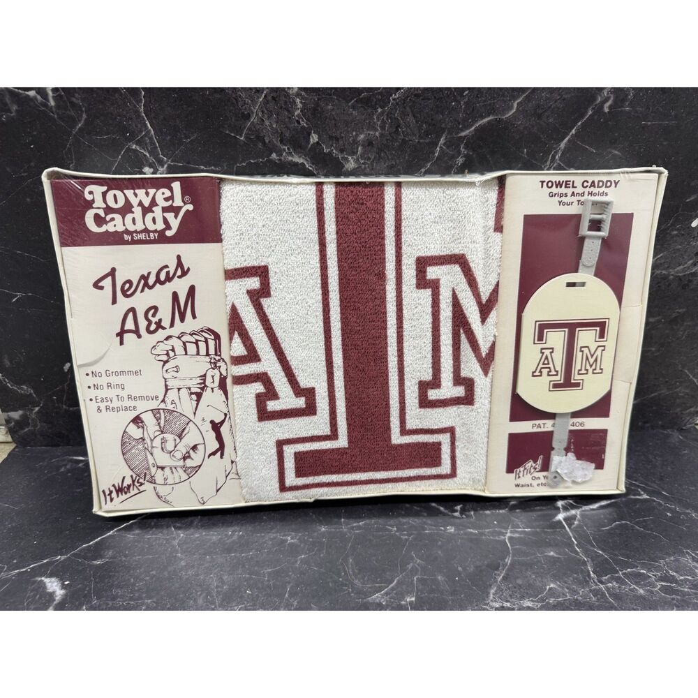 🏌️‍♂️ Vintage Texas A&M Aggies Golf Towel Caddy by Shelby – Rare NCAA Fan Gear